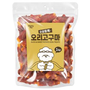 마이티펫 순살듬뿍 오리고구마 강아지 간식 1kg 통살/대용량간식