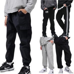 (기모/가을) 점프키즈 초등 남아 주니어바지 트레이닝 조거팬츠 와이드바지 통바지  간절기용 긴바지 할인