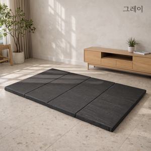 엔젤홈스 4단 접이식 매트리스 토퍼 간편보관  밀림방지 패드적용 움직임에도 안정감 유지