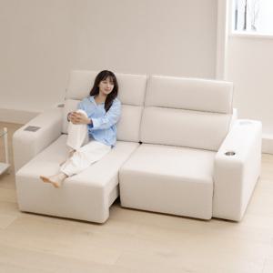 이지클린 무빙 슬라이딩 모션 패브릭 리클라이너 3인용 전동 소파 3인 모듈 일체형 4인용 거실 쇼파 베드