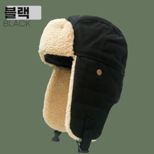 패피랑 남성방한모자 귀달이모자 방한용 군밤 귀덮개 캔버스