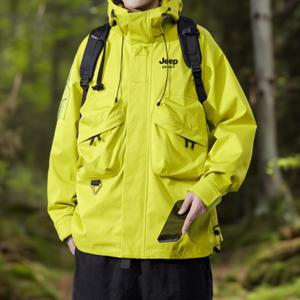 지프 JEEP SPIRIT 바람막이 남녀공용 포켓 카고 오버코트 봄가을 신상 바람막이 방수자켓 등산복 JK2353