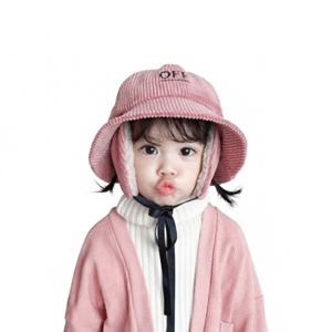 1+1 겨울 유아 아동 귀달이 모자 코듀로이 골덴 어린이 키즈 털모자 벙거지