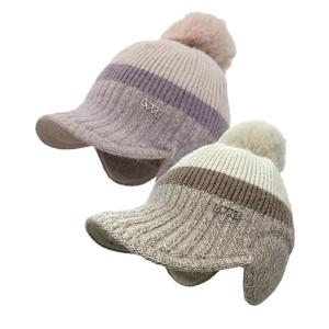 아웃도어 겨울모자 투톤챙 귀마개 비니 방한모자