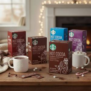 (현대홈쇼핑)스타벅스 핫코코아 박스 5개 세트 (더블초코2/클래식/밀크초코/마시멜로 1박스)