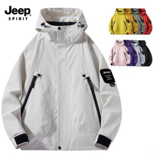 지프 JEEP SPIRIT 하이넥 후드 방풍 방수 아웃도어 집업 점퍼 윈드브레이커 자켓 JP2518S