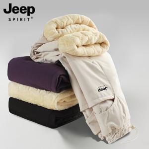 JEEP SPIRIT 여성 기모 코튼 팬츠 겨울 등산 방한바지