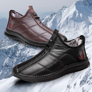 남성 겨울 융털 기모 안감 보온 가죽 로퍼 방한화 남자 편안한 착화감 구두 미끄럼방지 (2켤레이상추가할인)