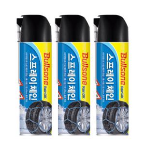 불스원 RainOk 프리미엄 스프레이체인 500ml 스노우체인 스프레이형 3개