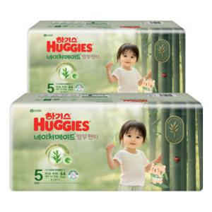 하기스 NEW 네이처메이드 밤부 팬티 기저귀 5단계 여아 44매 x 2팩 88매