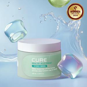 (1+1)(겨울보습케어 특가+100%대박증정) 김정문알로에 큐어 리알로에 대용량 수분 젤리크림 100ml