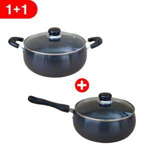 경질냄비 1+1 (양수+편수 18cm) 주방 라면 찌개 냄비