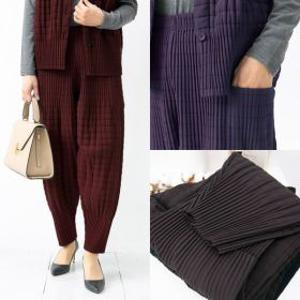 마미소 주름 누빔 배기 패딩 바지 겨울 플리츠 몸빼 엄마 할머니 빅사이즈 40 60 마담 중년 여성 옷