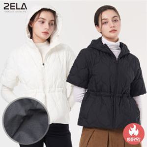 투엘라 리얼퀸 여성 골프 방풍안감 후드 반팔 경량 패딩 자켓 (W6WJ01)