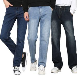 기모/겨울/사계절/와이드/블랙진/9부/남자/밴딩바지/빅사이즈/간절기/남성/슬림일자/청바지/28-42사이즈