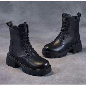 여성 워커 슬림 부츠에 융털 미들 워커 키높이 컴포트 부츠