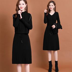 르엠마 SET 페미닌 루즈핏 가을 겨울 니트 원피스