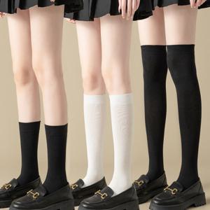 중목 장목 니삭스 캐주얼 오버 종아리 무릎 양말 여성 학생 골프 긴양말 3size