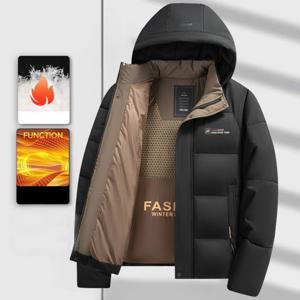 아로하스타일 후드 탈부착 방수 방한 안감 발열 코팅 도톰한 패딩 점퍼 PD4029 남자패딩