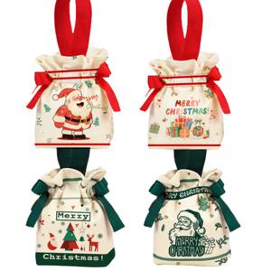 크리스마스 선물주머니 트리장식 캔버스가방 4종세트
