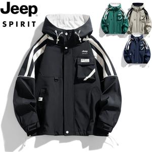 지프 JEEP SPIRIT 2024 봄가을 남녀 캐주얼 방수 후드 점퍼