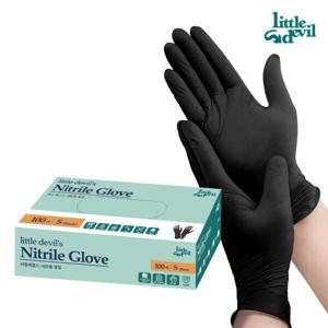 리틀데블스 니트릴 장갑 블랙 소형(S) 100매4팩 (400매) 주방장갑/니트릴/일회용장갑/라텍스 장갑