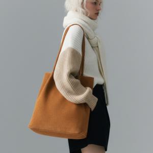 스웨이드 가죽 숄더백 보부상 가방 데일리 겨울 쇼퍼백 가벼운 세무 CY801184