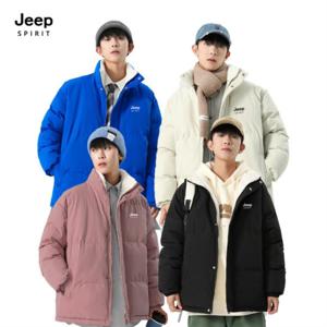 지프스피릿 남녀공용 코지모드 패딩 점퍼 스트릿 캐주얼룩 QZFKS680