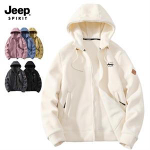 지프 JEEP SPIRIT 양털 후리스 안감 후드 집업 점퍼 겉감 기모 안감 플리스 재킷JP23558