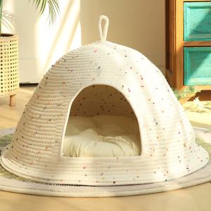엠티링크 프리미엄 고양이 강아지 숨숨집 하우스 텐트 사계절 고양이집 침대 텐트 대형 방석