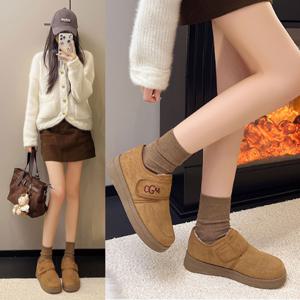 여성 통굽 겨울 방한 털 부츠 기모 퍼부츠 스노우 윈터 방한화 미끄럼방지 신발