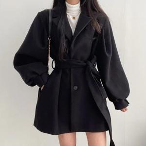 여성 미디 모직코트 가을 겨울 도톰한 코트 하객룩 오피스룩