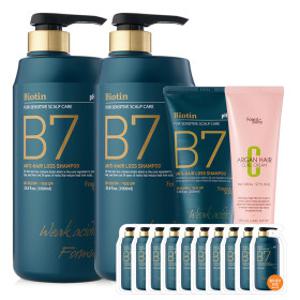 B7 약산성 탈모 샴푸 (역대급행사) 1000ml+1000ml+200ml+10매+헤어에센스
