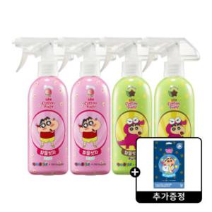 온더바디 코튼풋 발을씻자 짱구에디션 385ml 4개(복숭아+초코민트) + 증정) 발각질팩