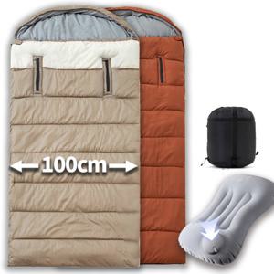 초대형 폭 100cm 캠핑 침낭 팔 나온 1인용 침낭 경량 이불 동계 겨울 차박 백패킹 군용 사계절 압축팩포함