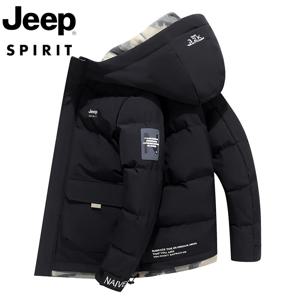 지프 JEEP SPIRIT  겨울 신상 남성 패딩 숏 기장 도톰 패딩 아우터 후드 패딩