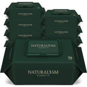 한정생산 네츄럴오가닉 네츄럴리즘 프리미엄 친자연 생분해원단100% 밤부75 70매 10팩