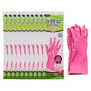 크린랩 고무장갑 ES (M) 중형 10켤레 (2개이상 구매시마다 500원 중복할인)