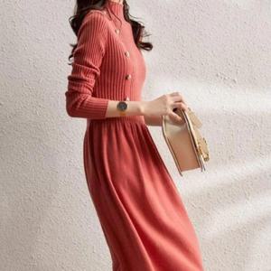 엔티랄라 니트 원피스 이너웨어 추동계절 긴팔 날씬해 보이고 니트 원피스 여성스러움 가득한 니트 원피스