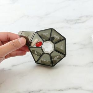 휴대용 팔각 1주일 약 보관함/요일/보관통/약통/케이스/일주일/데일리/영양제통/알약통/플라스틱/알약