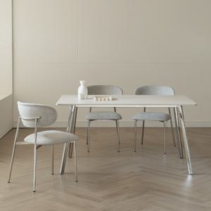 바모스 세라믹 식탁 실버 테이블 4인용 1600 내구성좋은 다이닝 인테리어 식탁