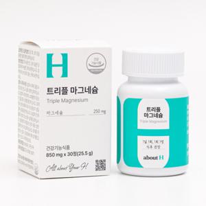어바웃에이치 트리플 마그네슘 (1개월) 신경과 근육 건강 관리를 한번에