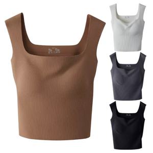 1+1 사각넥타이패드탈부착 끈나시 여성여름니트숏레깅스 4COLOR