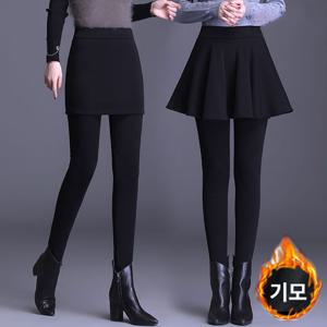 기모 / 기모 아님 여성바지 가을 겨울 치마레깅스 밴딩 긴바지 캐주얼 치마바지 데일리 팬츠 바지