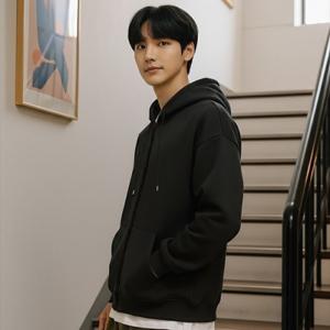 남녀공용 웜코어 데일리 심플 오버핏 기모 후드 집업 베이직 트렌디 방한 보온 후드 점퍼 (2장이상추가할인)