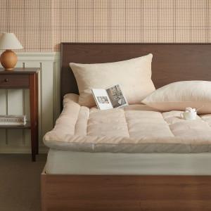 두툼한 극세사 겨울 사계절 알러지케어 순면 고정밴드 미끄럼방지 토퍼