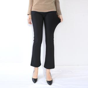 여성 봄가을 나팔바지 빅사이즈 스판 부츠컷 슬랙스 간절기 밴딩팬츠 정장바지