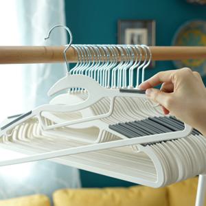 스마트로 논슬립 옷걸이 100P 고급 ABS소재 360도 회전형 고리 어깨뿔 방지 다용도 슬림형 바지걸이