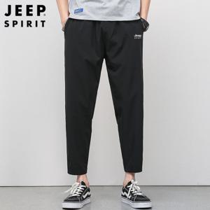 1+1 지프스피릿 캐주얼팬츠 9부 캐주얼바지 남성 심플스트레이트 0718