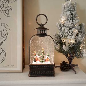 (15% 쿠폰 특가) 포트락 둥근사각 S 크리스마스 눈내리는 마을 스노우볼 오르골 워터볼 무드등 장식 선물